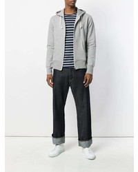 Sweat à capuche imprimé gris Junya Watanabe MAN