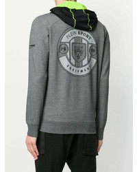 Sweat à capuche imprimé gris Plein Sport