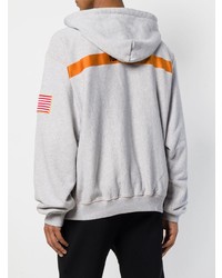 Sweat à capuche imprimé gris Heron Preston