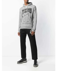 Sweat à capuche imprimé gris DSQUARED2