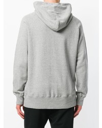 Sweat à capuche imprimé gris Sacai