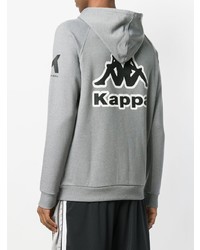 Sweat à capuche imprimé gris Kappa Kontroll