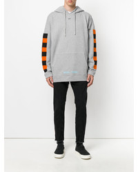 Sweat à capuche imprimé gris Off-White