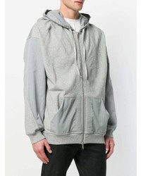 Sweat à capuche imprimé gris Damir Doma