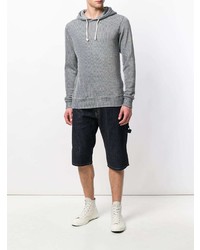 Sweat à capuche imprimé gris Junya Watanabe MAN