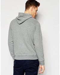 Sweat à capuche imprimé gris