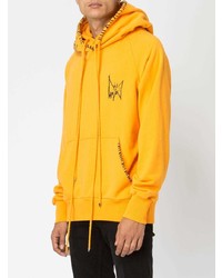 Sweat à capuche imprimé jaune Mjb