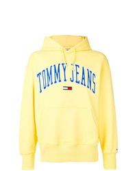 Sweat à capuche imprimé jaune Tommy Jeans