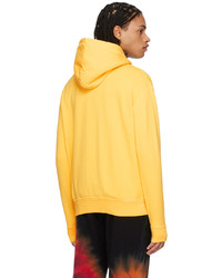 Sweat à capuche imprimé jaune DSQUARED2