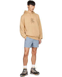 Sweat à capuche imprimé marron clair Helmut Lang