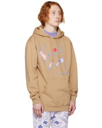 Sweat à capuche imprimé marron clair KidSuper