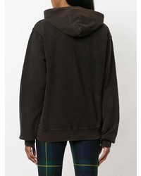 Sweat à capuche imprimé marron foncé JW Anderson