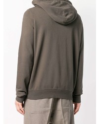 Sweat à capuche imprimé marron Rick Owens DRKSHDW