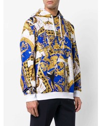 Sweat à capuche imprimé multicolore Versace