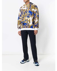 Sweat à capuche imprimé multicolore Versace