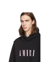 Sweat à capuche imprimé noir et blanc Amiri