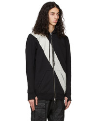 Sweat à capuche imprimé noir et blanc 11 By Boris Bidjan Saberi