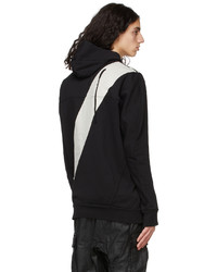 Sweat à capuche imprimé noir et blanc 11 By Boris Bidjan Saberi