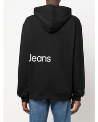 Sweat à capuche imprimé noir et blanc Calvin Klein Jeans