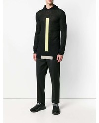 Sweat à capuche imprimé noir et blanc Rick Owens