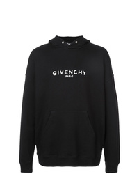 Sweat à capuche imprimé noir et blanc Givenchy
