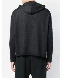 Sweat à capuche imprimé noir et blanc MSGM