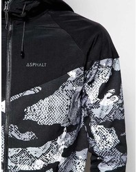 Sweat à capuche imprimé noir et blanc Asphalt Yacht Club