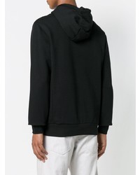 Sweat à capuche imprimé noir et blanc CK Calvin Klein