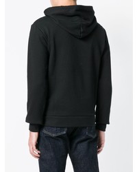 Sweat à capuche imprimé noir et blanc A.P.C.