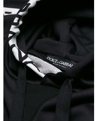 Sweat à capuche imprimé noir et blanc Dolce & Gabbana
