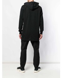 Sweat à capuche imprimé noir et blanc Rick Owens