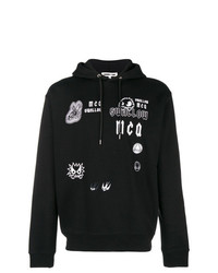 Sweat à capuche imprimé noir et blanc McQ Alexander McQueen