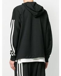 Sweat à capuche imprimé noir et blanc Y-3