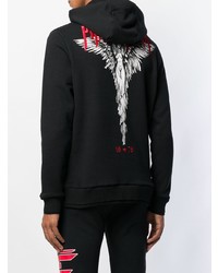 Sweat à capuche imprimé noir Philipp Plein