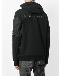 Sweat à capuche imprimé noir Philipp Plein