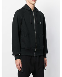 Sweat à capuche imprimé noir Junya Watanabe MAN