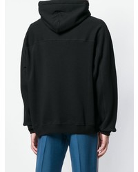 Sweat à capuche imprimé noir MSGM