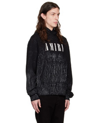 Sweat à capuche imprimé noir Amiri