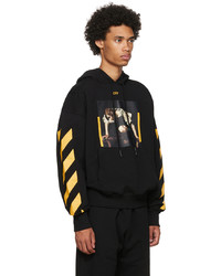 Sweat à capuche imprimé noir Off-White