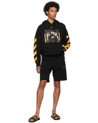 Sweat à capuche imprimé noir Off-White