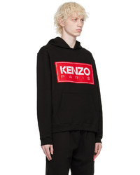 Sweat à capuche imprimé noir Kenzo