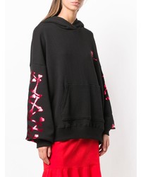 Sweat à capuche imprimé noir Amiri