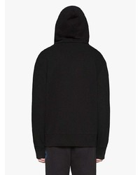 Sweat à capuche imprimé noir Gucci