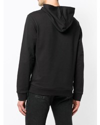 Sweat à capuche imprimé noir A.P.C.