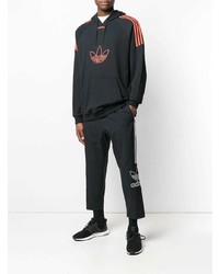 Sweat à capuche imprimé noir adidas