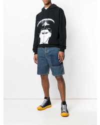 Sweat à capuche imprimé noir JW Anderson