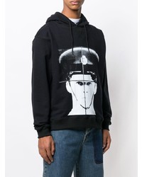 Sweat à capuche imprimé noir JW Anderson