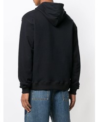 Sweat à capuche imprimé noir JW Anderson