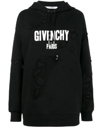 Sweat à capuche imprimé noir Givenchy