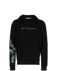 Sweat à capuche imprimé noir Givenchy